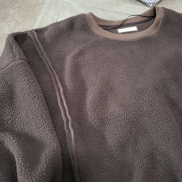 We The Free Chocolate Brown Crewneck Oversized Sweater Size Large - Picture 5 of 8